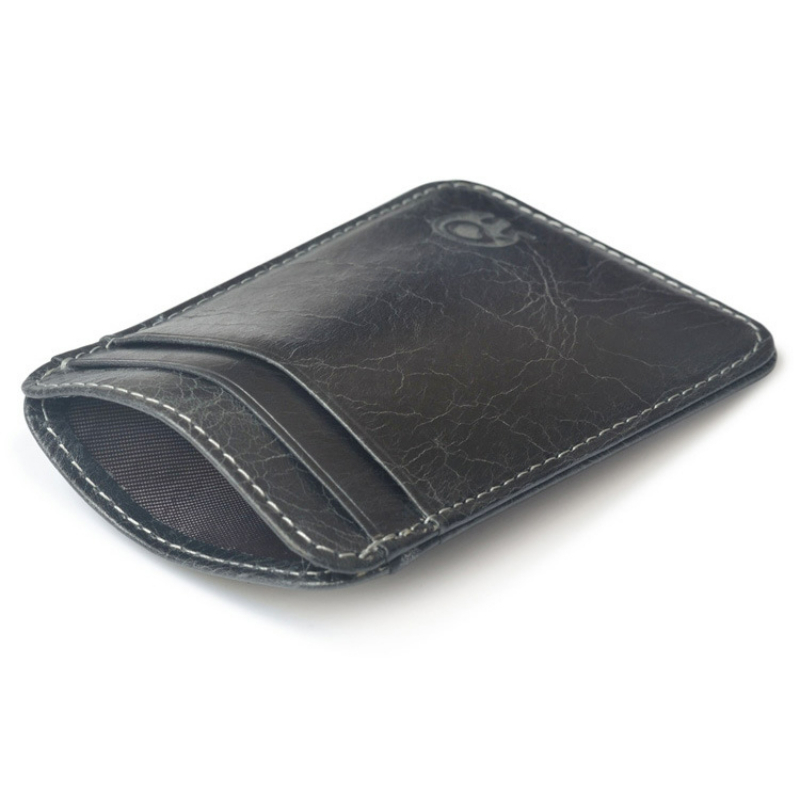 Slim Wallet For Men and Women Minimalist Front Pocket Wallet Thin Travel Front Pocket Genuine Leather Credit Card Holder