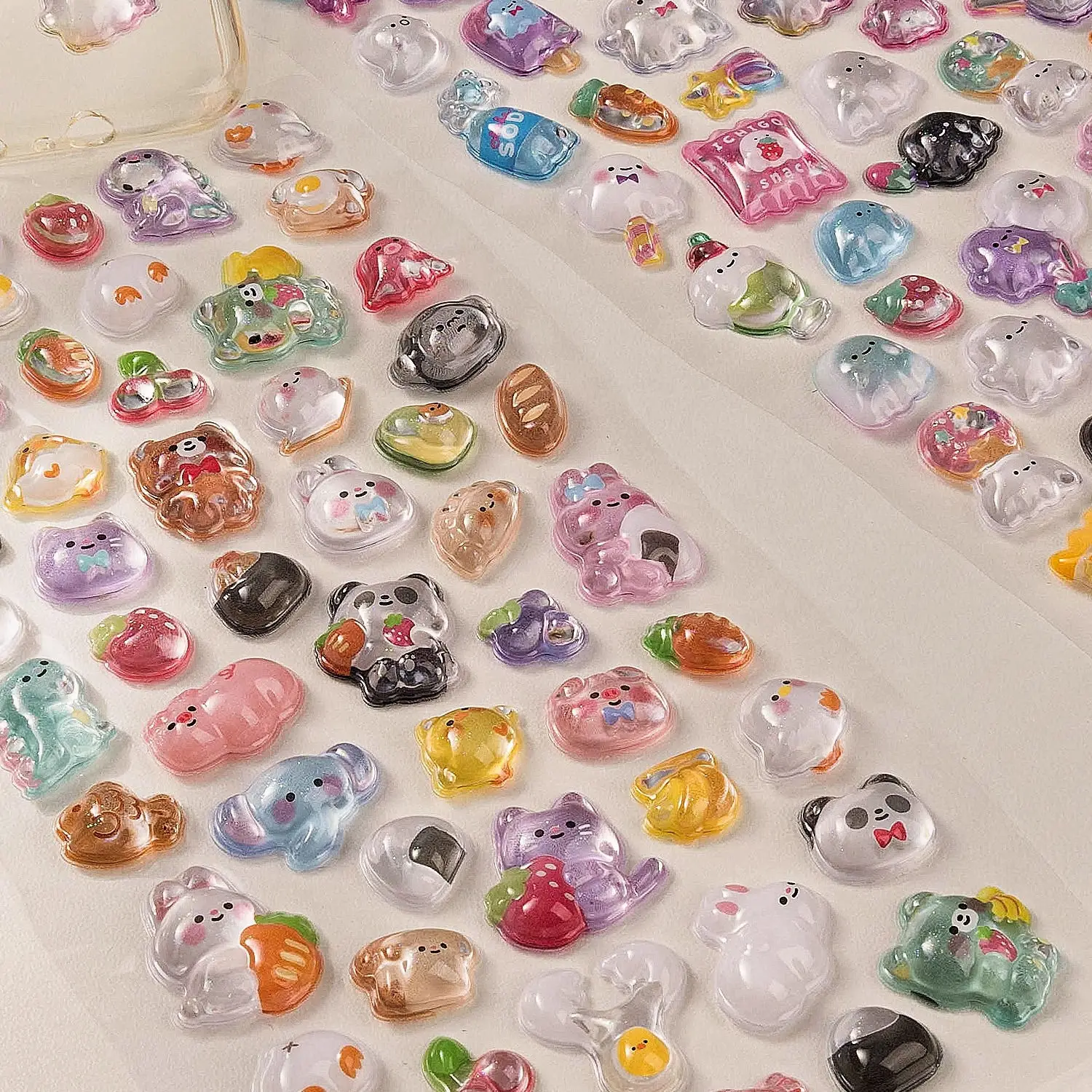 Creative 3D บรรเทาสติกเกอร์ Candy Ghost กระต่าย DROP DIY ไดอารี่ Scrapbooking เครื่องเขียนสติกเกอร์ตกแต่งน่ารักความงามสติกเกอร์