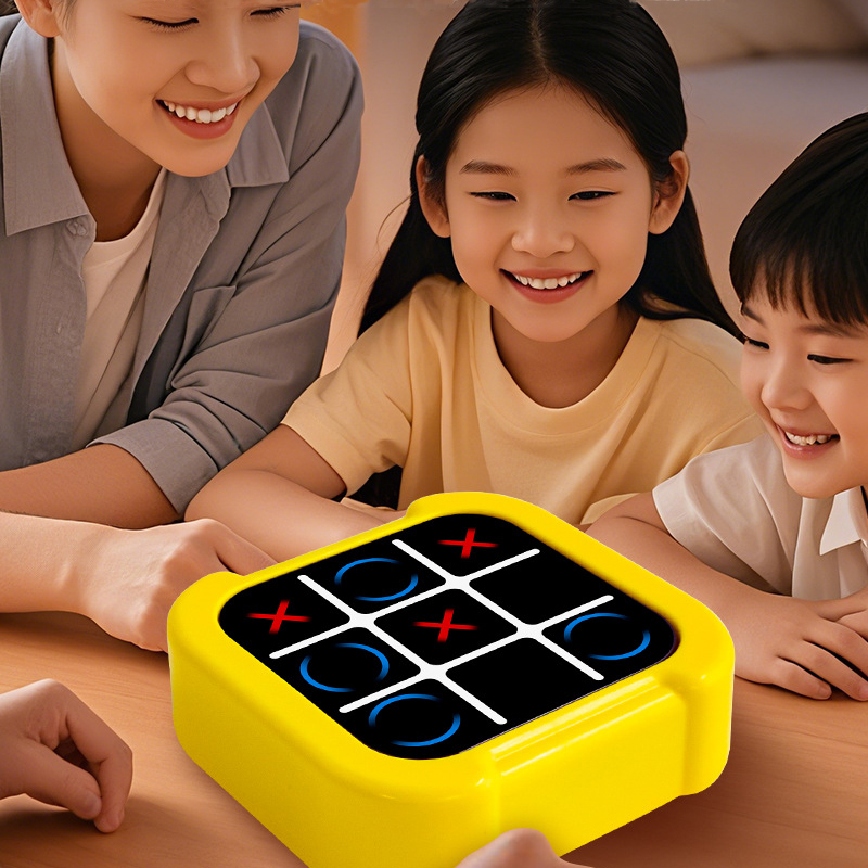 1PC Tic Tac Toe Elektronisches Schachbrett Multifunktionale kinder Bildung Strategie Spielzeug Interaktive Gehirn Spiel Eltern-kind-Spaß