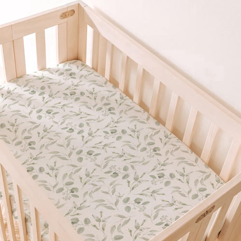 2 pezzi/set lenzuolo con angoli per bambino in cotone traspirante morbido, rimovibile