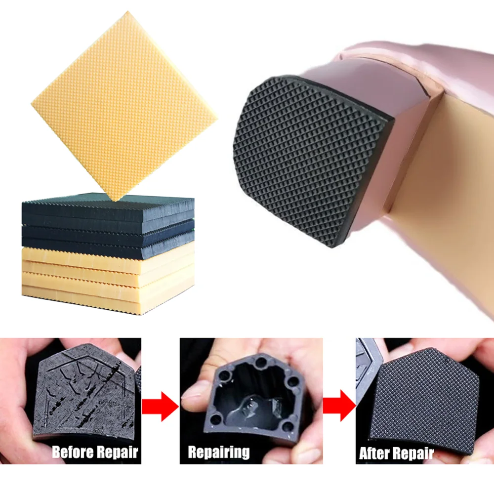Hoja de repuesto de suela de goma para zapatos, parche de reparación, tacones altos, sandalias, plantillas de suela, Protector de suela de zapato antideslizante, almohadillas para el talón