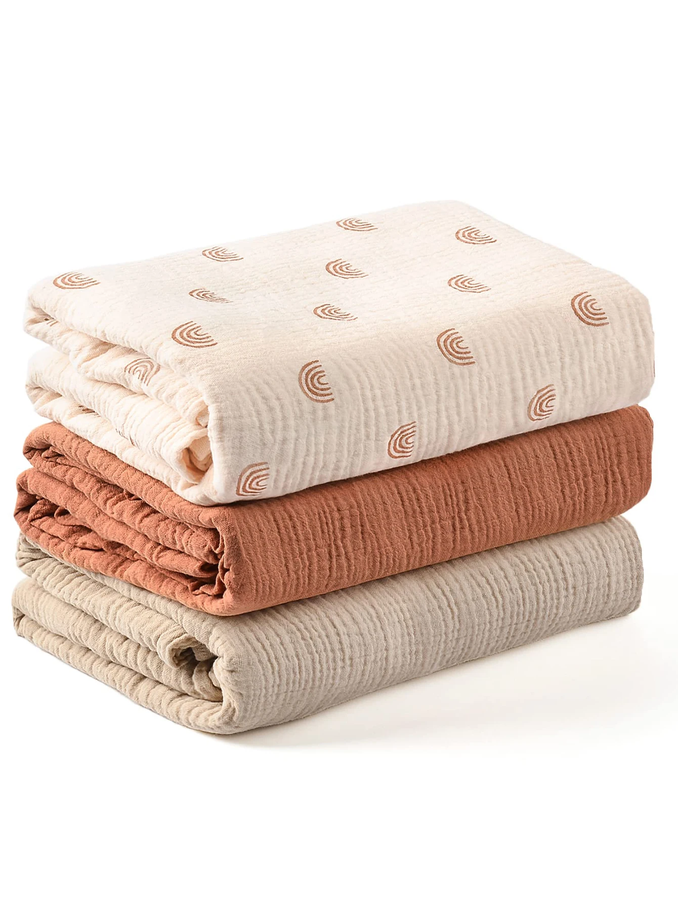 3 unids/set suave transpirable bebé recién nacido recibir manta muselina Swaddle mantas