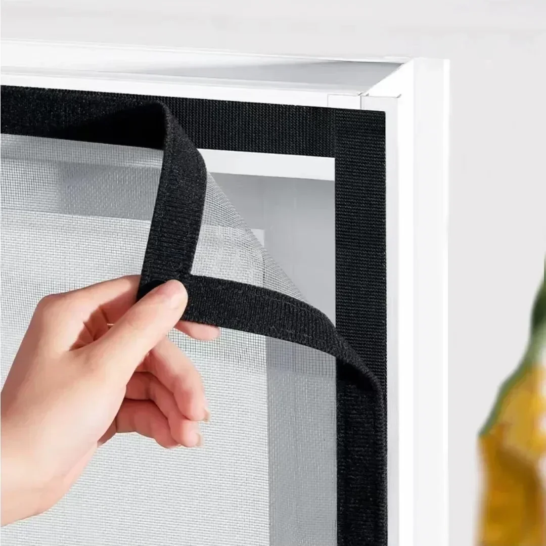 Customizable Size Mosquito Screen Anti-Insect Reusable Mosquito Nets Self-adhesive Black Anti-mosquito Window Screen for windows