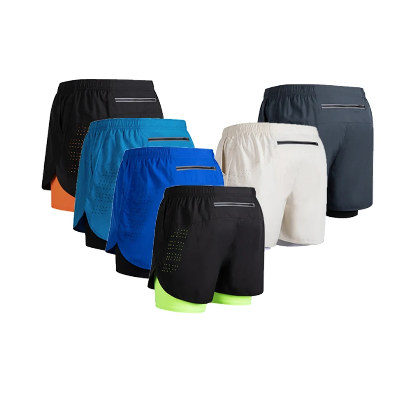 Short de course 2 en 1 pour hommes, nouvelle version 2025, pour gymnastique, Fitness, exercice d'été, séchage rapide, tendance, personnalisé