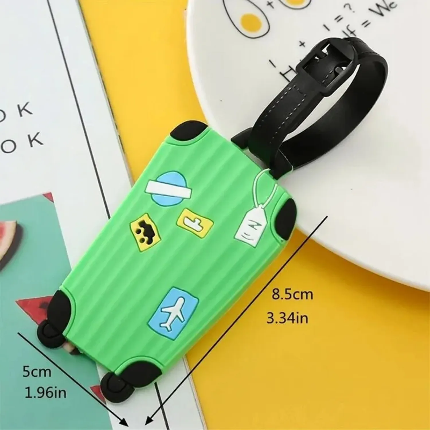 Silicone Luggage Tag Travel Trolley Case Identification Label Three-Dimensional Pattern Backpack Signature Information.-A-DH