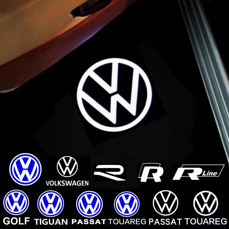 For Volkswagen VW Touareg 7P Golf 5 6 7 Jetta MK5 MK6 MK7 Passat B6 B7 B8 B9 LED Car Door Logo Light Projector Lamp Accessories