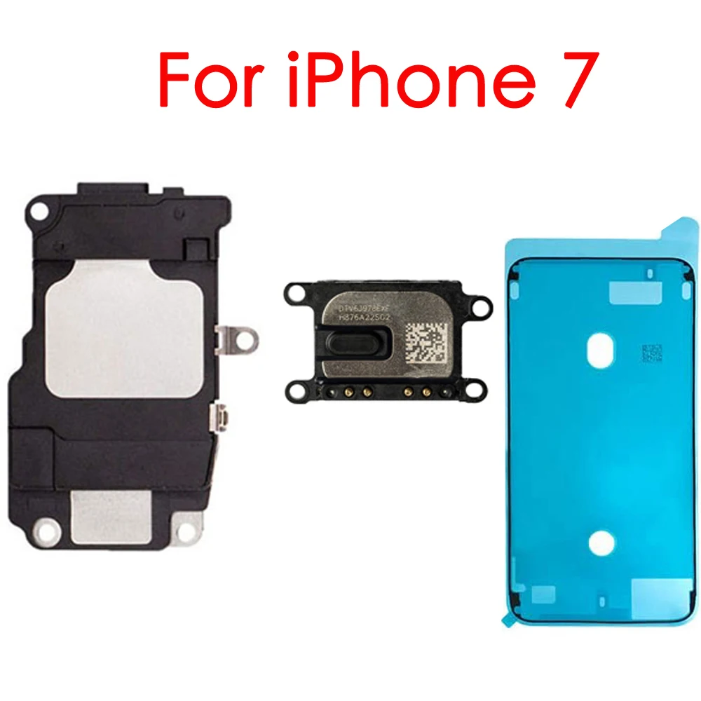 ลําโพงด้านล่างและลําโพงหูด้านบนสําหรับ iPhone 7 7P 8 Plus พร้อม LCD เปลี่ยนกาวกันน้ํา