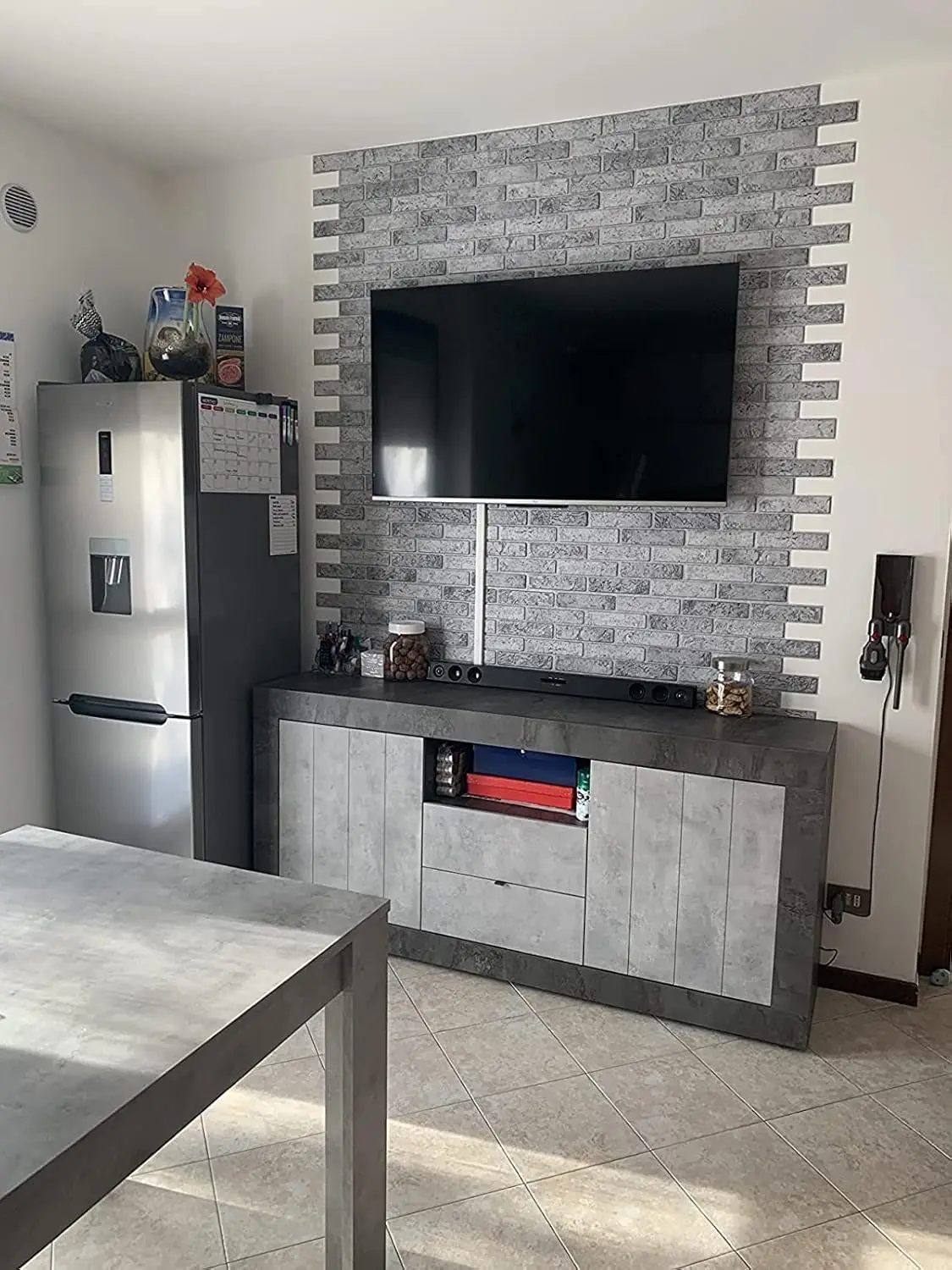 Panneaux de décoration d'intérieur en PVC 3D 138, sans adhésifs, fins et élastiques, 10 AGH comme/4.6 m2