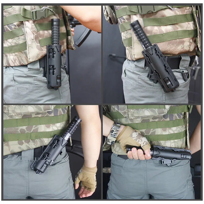 Nueva herramienta Universal de 360 grados, seguridad de autodefensa, rotación EDC, Kit de supervivencia al aire libre, funda, funda, soporte negro