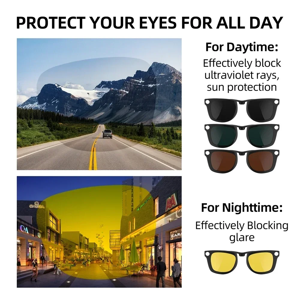 Hibloks para Ray-Ban Meta Wayfarer (grande) RW4008 (estándar) RW4006 gafas Clip gafas de sol polarizadas lentes antideslumbrantes