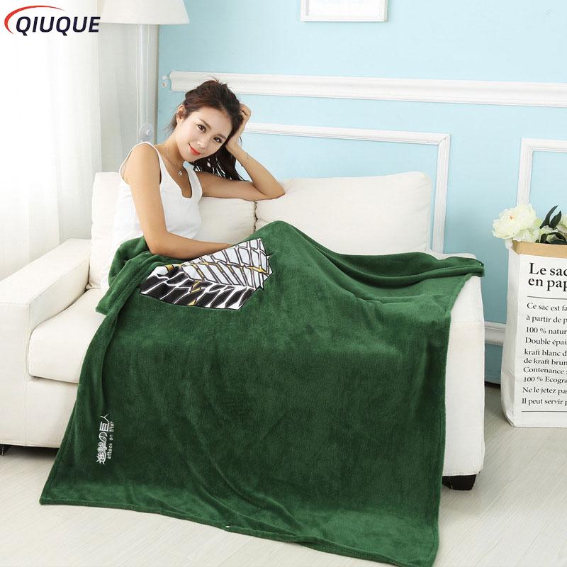 Зеленое одеяло, плащ, корпус исследователя, фланелевая накидка в стиле аниме AOT, костюм для косплея