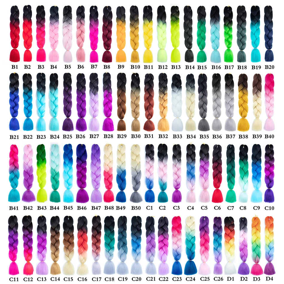 24 นิ้วจัมโบ้ Braid Hair Extensions สําหรับผู้หญิงสังเคราะห์สิ่งที่แนบมา Expression Hair Extensions โครเชต์ Braids ผมสําหรับกล่อง Braids