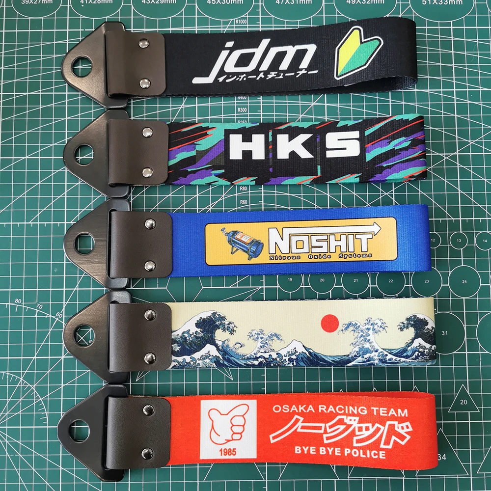 Nuevo JDM Culture colgante de Color para coche, correa de remolque, cinta de cuerda de remolque, accesorios para automóviles, cuerdas de remolque, correa de remolque para parachoques para NOS HKS