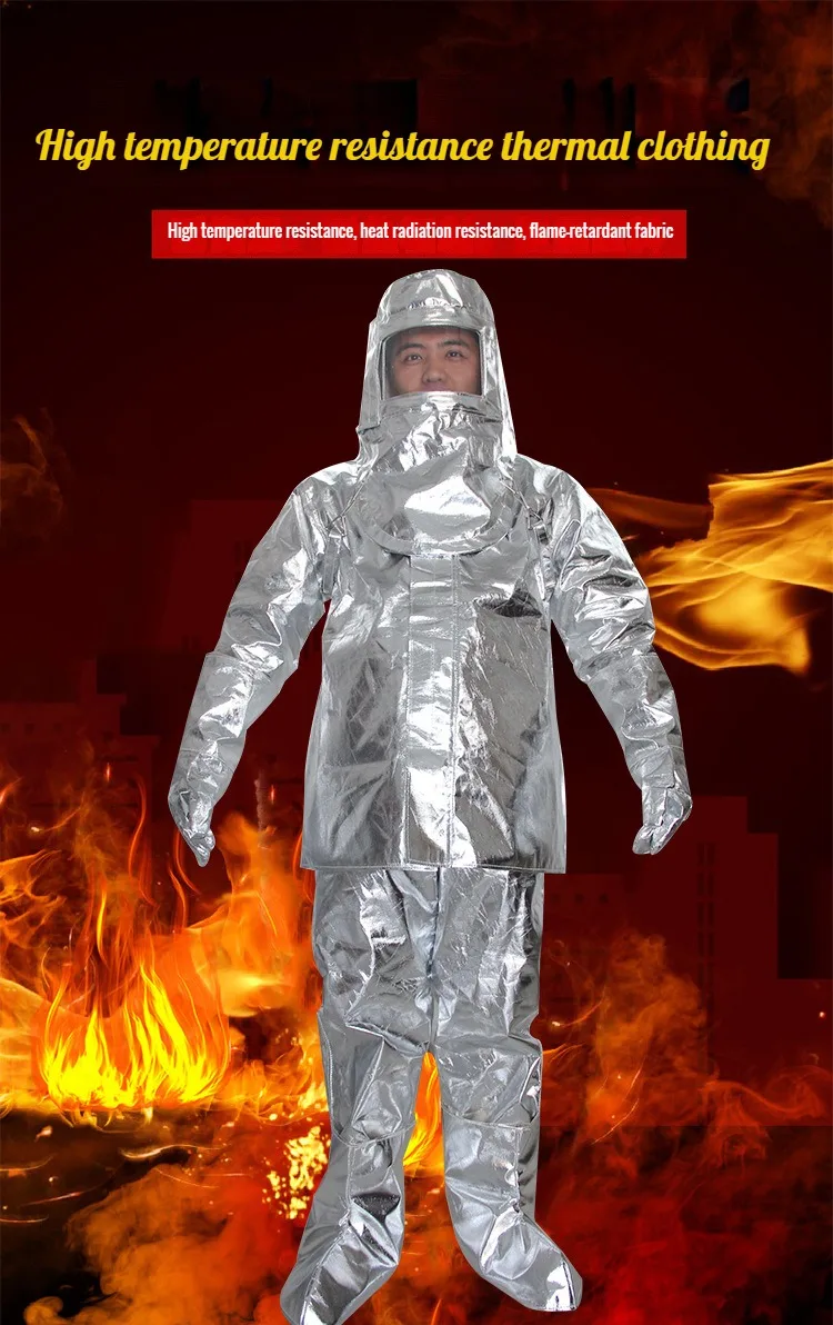 Ropa de aislamiento térmico de 500 grados, uniforme resistente a altas temperaturas, resistente al fuego
