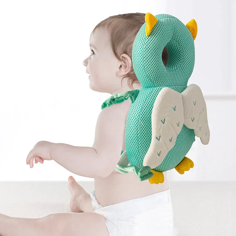1-3 Kleinkind Baby Kopfschutz Atmungsaktive Tencel Rückenschutz Kissen Rücken Verhindern Verletzungen Cartoon Sicherheit Kissen