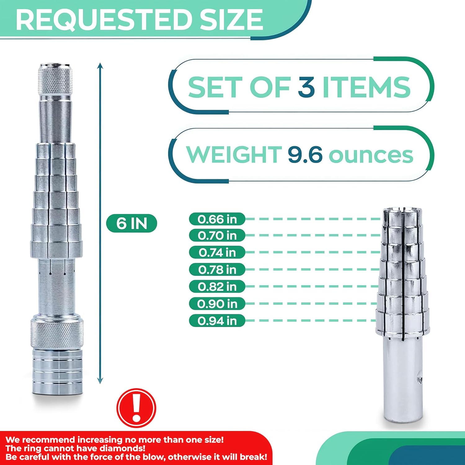 Ring Brancard Vinger Ring Maatregelaar Trouwring Ring Extender Ring Sizer Kit Sieraden Maken Gereedschap Ringmaat Expander