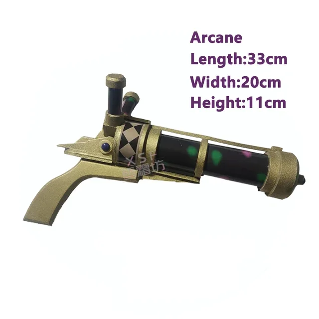 LoL Arcane Jinx コスプレ武器小道具 BaoBao Vi Sister コスプレ銃 LOL Arcane Jinx ブルーウィッグ ハロウィン用 LOL Arcane Vi/Jinx 小道具