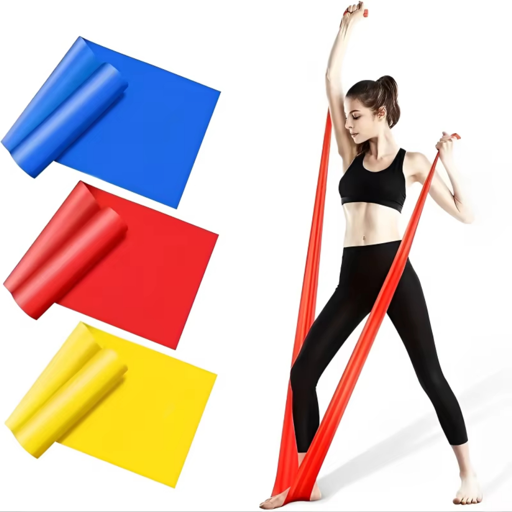 Portable Elastic Fitness ResistanceBand for Yoga Pilates Home Strength Training Stretch Band for Athletic Tension Exercises