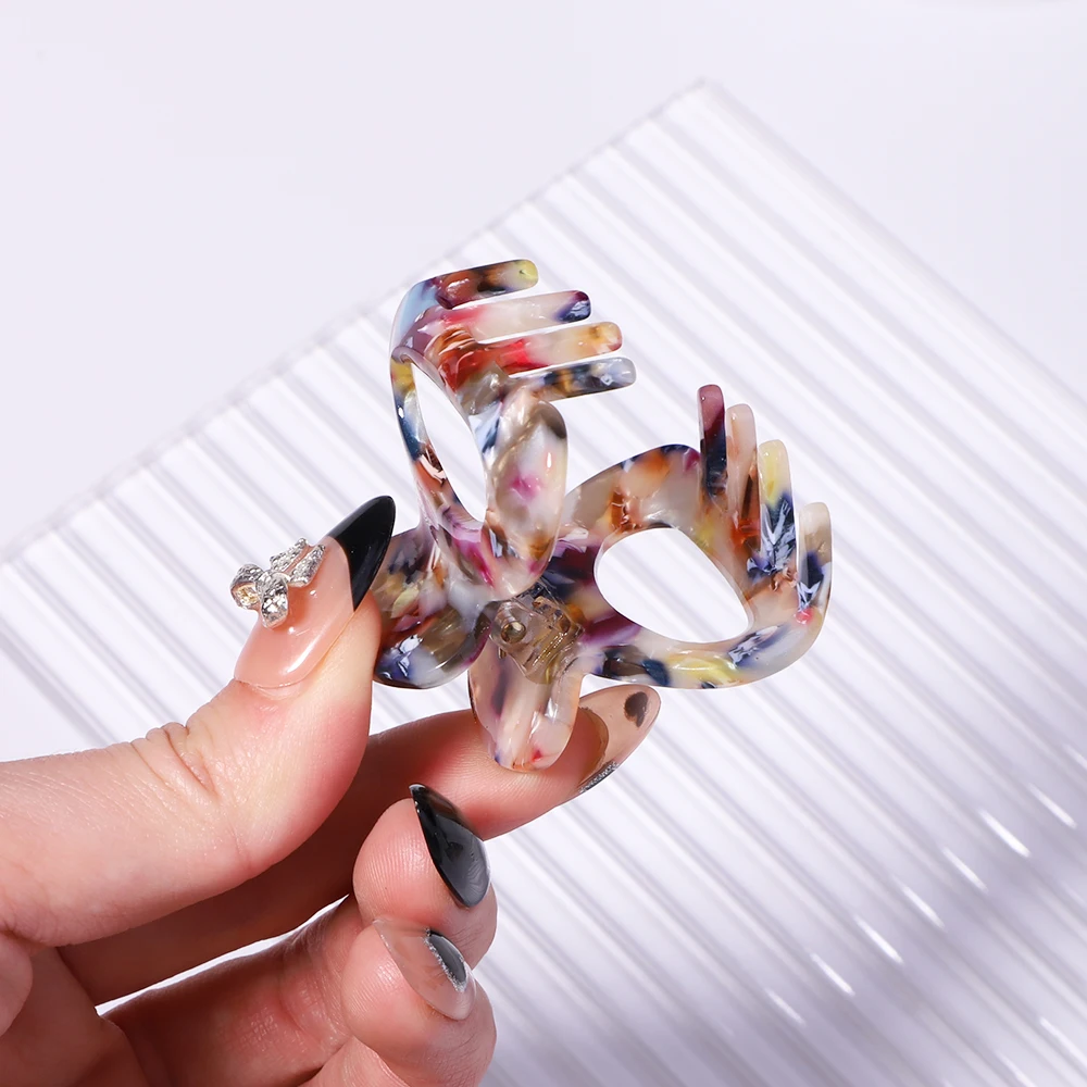 Ngọt Ngào Mini Acetate Tóc Cho Nữ Cô Gái Tóc Móng Vuốt Sang Trọng Barrettes Cua Kẹp Tóc Sáp Vuốt Tạo Kiểu Kẹp Phụ Kiện Tóc Thời Trang