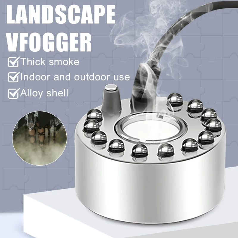 Party Mist Maker Water Pond Fountain Fogger 12 LED Color Aquarium Fog Maker Halloween Easter Party Festival Decoration