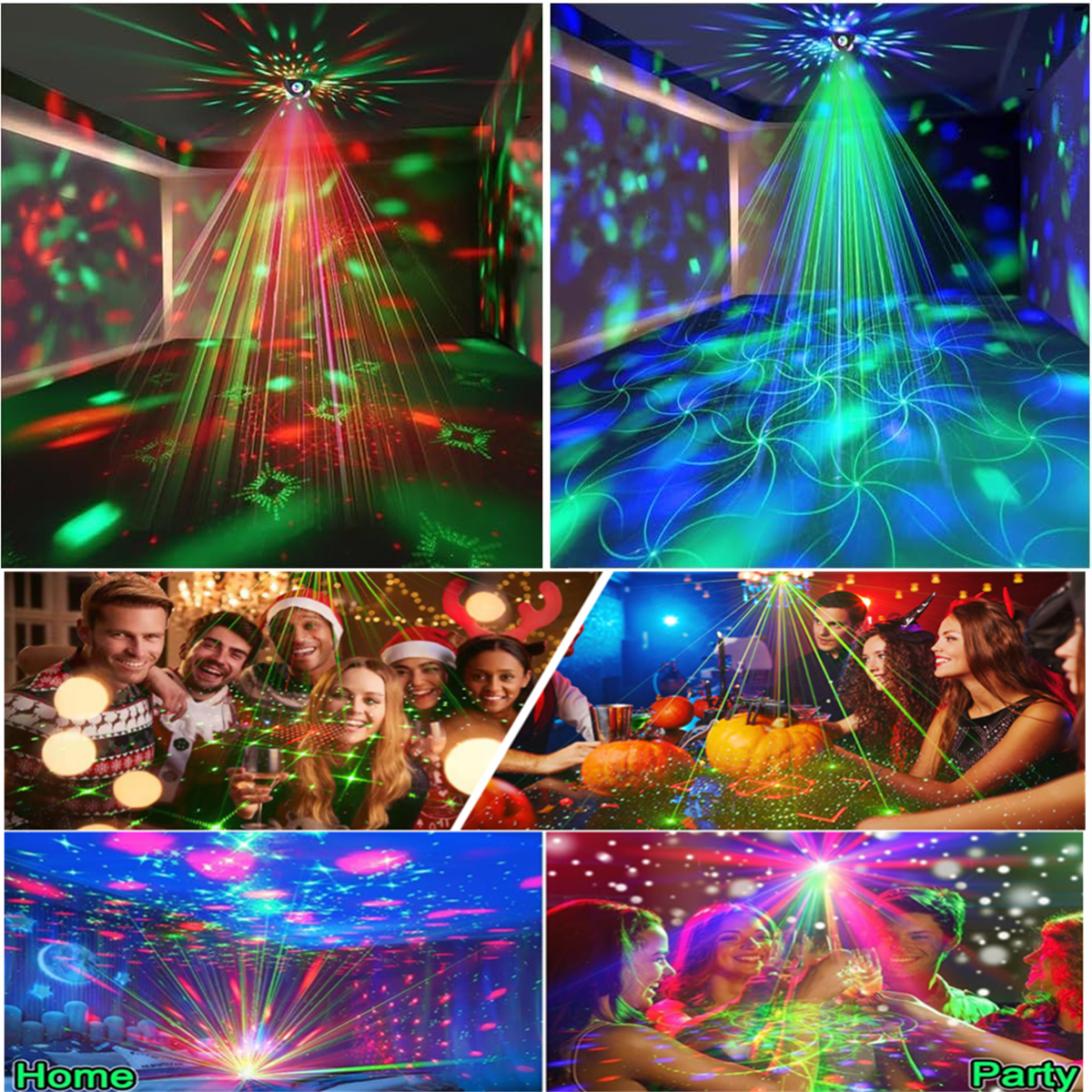 Диско-шар DJ Party Lights, 3 RGB диско-огни для домашней комнаты, танцевальной вечеринки, дня рождения, караоке, Хэллоуина, Рождества, свадьбы, шоу-клуба