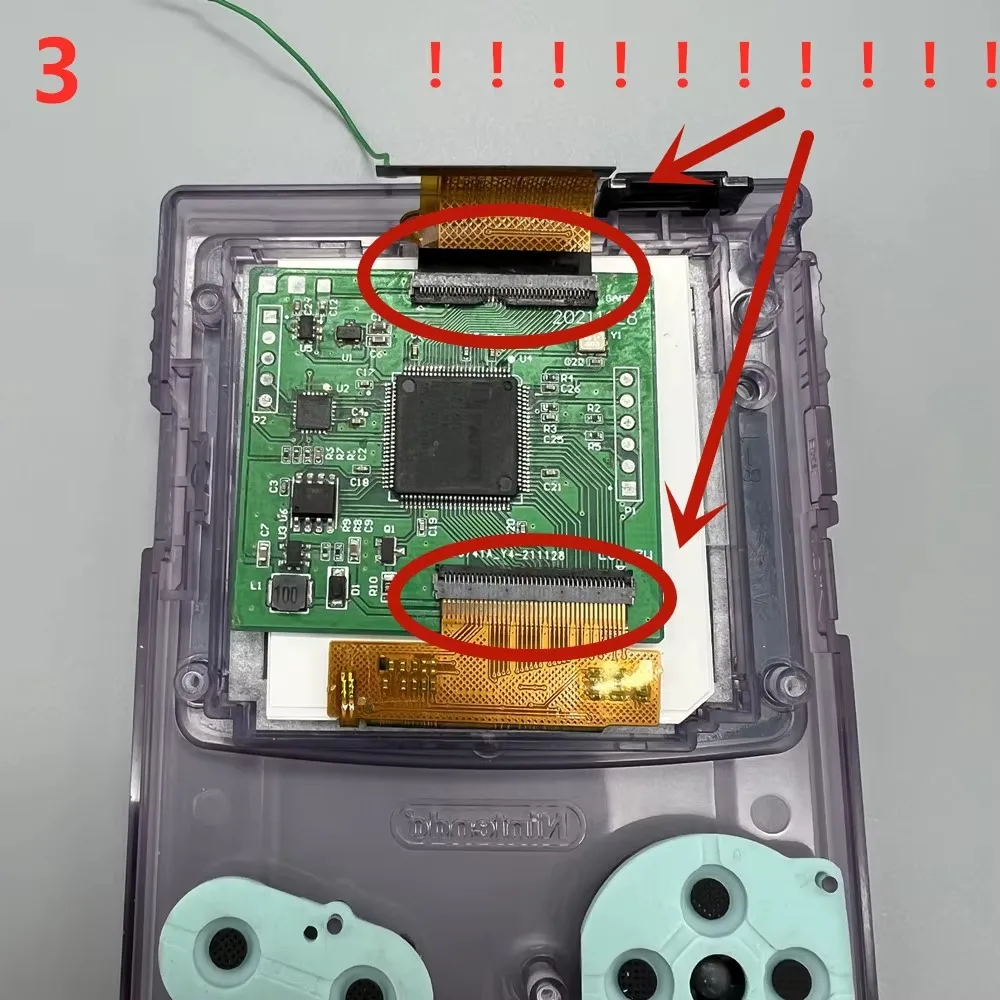 Original Size New 2.45 GBC IPS high Brightness LCD Screen for Nintendo Gameboy Color GBC LCD.No Need To Cut The Shell