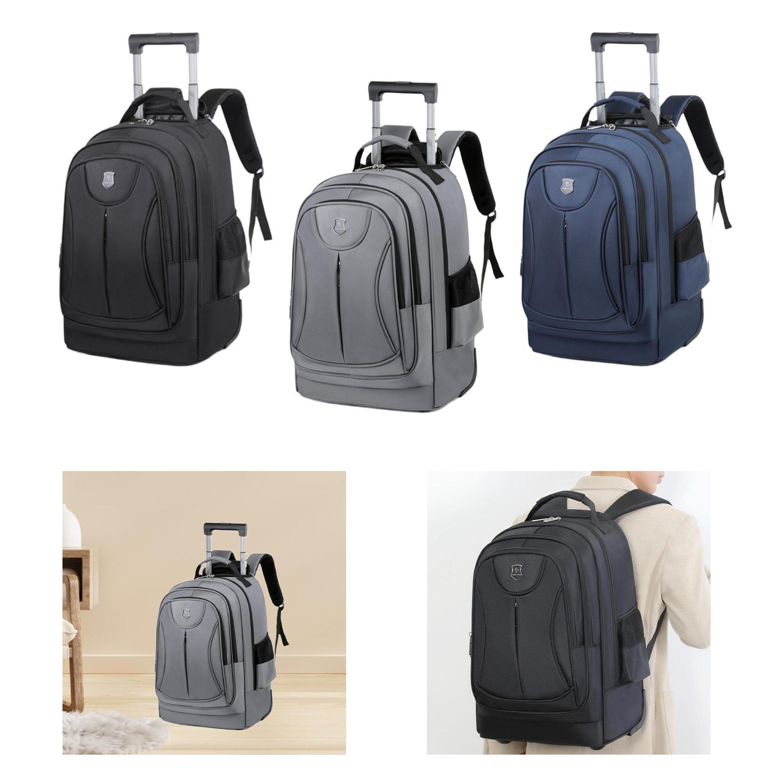 Mochila Rolante Multiuso, Bolsa de Ombro Dupla para Viagem Noturna, Camping