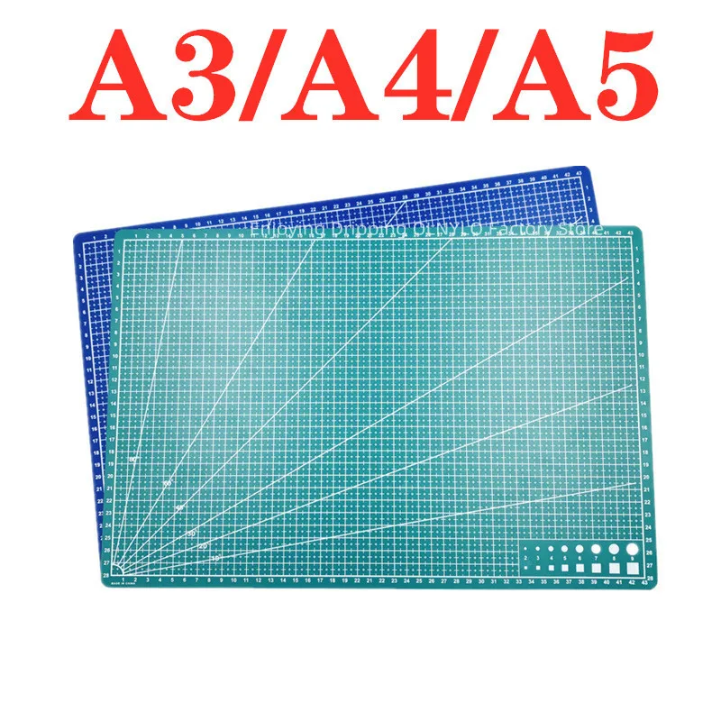A3 A4 5 PVC Thảm Cắt Bàn Làm Việc Miếng Dán Cường Lực Cắt Miếng Lót May Bằng Tay DIY Dao Khắc Da Bàn Cắt Mặt Đơn chất Liệu Lót