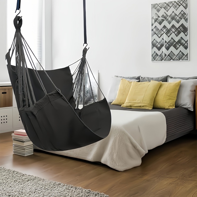 1 PC Leisure ผ้าเปลญวนเก้าอี้กลางแจ้ง Swing เก้าอี้เปลญวนหอพักเปลญวนเก้าอี้ Anti Rollover เปลญวน (พร้อมกระเป๋า