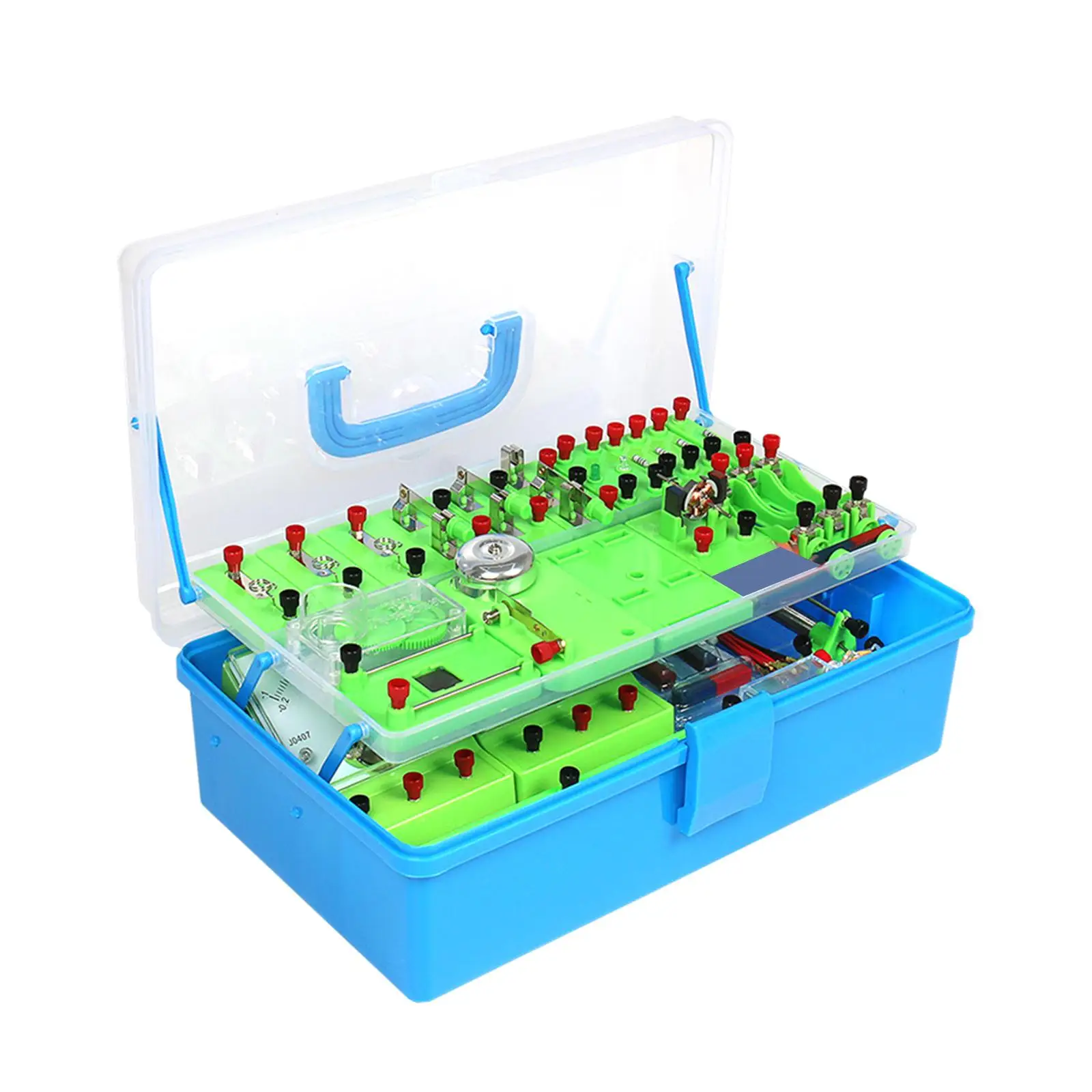Kit de electricidad y magnetismo, Kits de aprendizaje de circuito de descubrimiento de electricidad, Kit de placa de circuito básico de física para estudiantes, aula