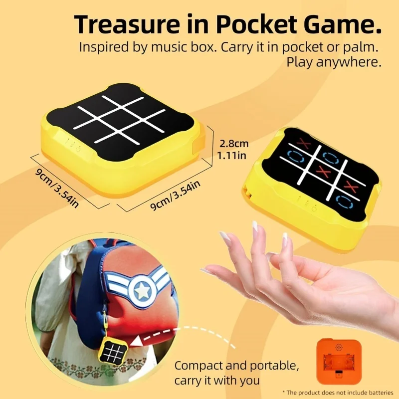 3 In 1 Tic Tac Toe 보드 게임 어린이 전자 장난감 선물 십자가 게임 메모리 훈련 어린이를위한 휴대용 여행 게임 성인