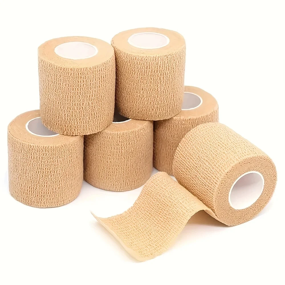 3 pz Usa E Getta Benda Elastica Autoadesiva 5 cm * 4.5 m per Maniglia Tubo di Rafforzamento Accessori Per Tatuaggi Nastro di Garza Strumento di Primo Soccorso