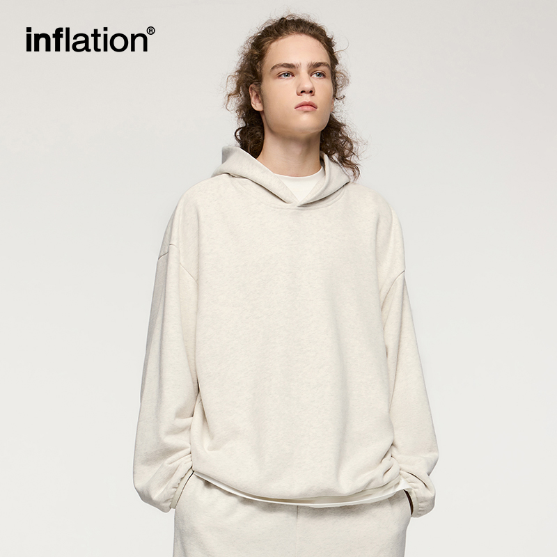 INFLAÇÃO-Hoodies Unisex Premium Cozy, Moletons com capuz minimalistas, 365gsm