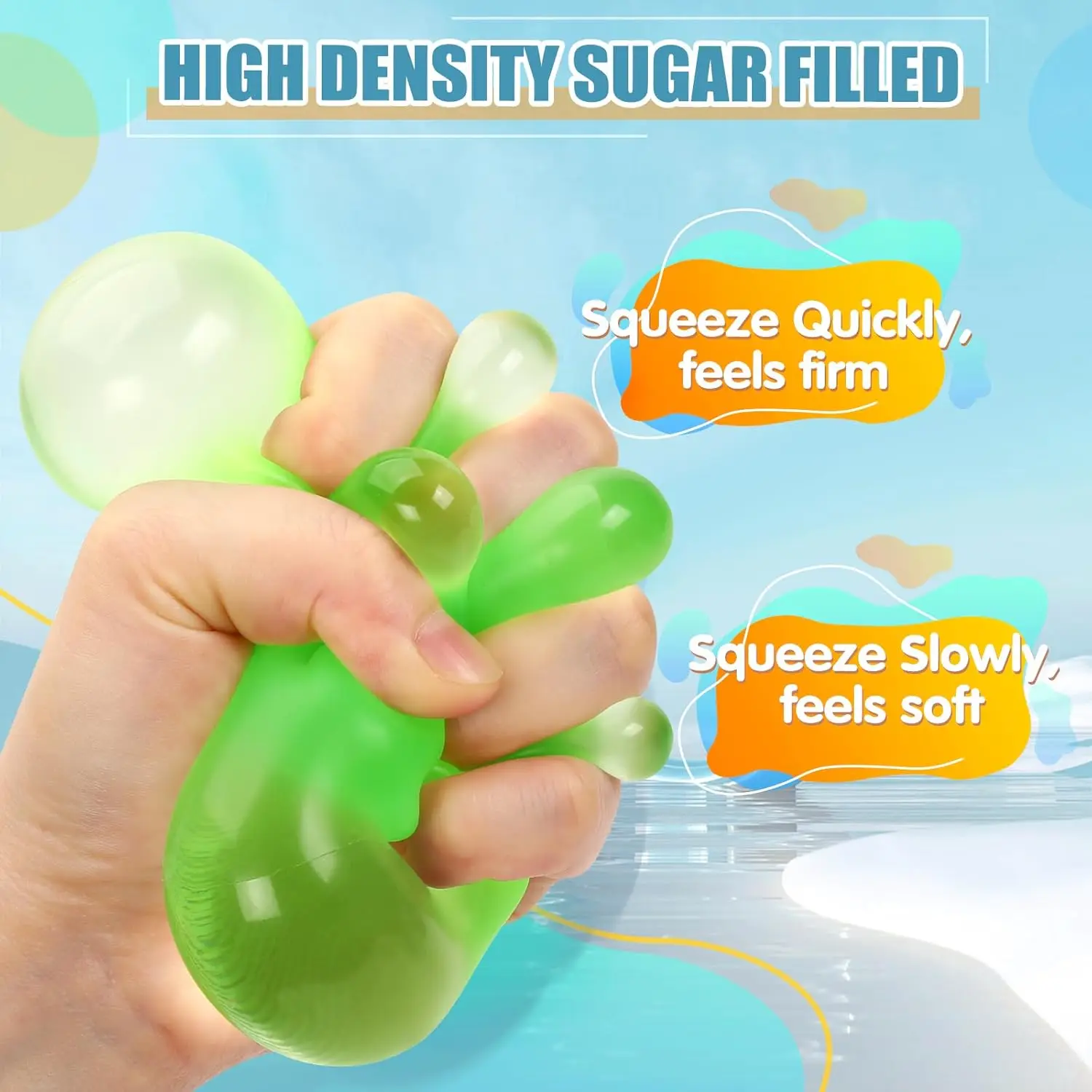 Jouets Squishy Fidget Cube anti-Stress pour la Relaxation, remplis de Gel haute densité, jouets apaisants sensoriels en classe pour enfants et adultes