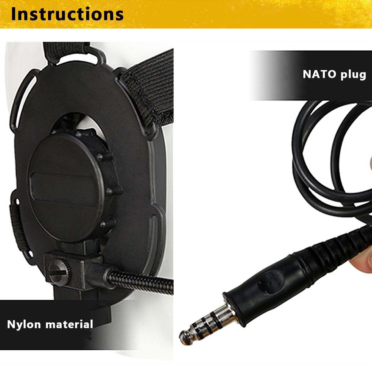 Auriculares tácticos de comunicación para tiro al aire libre, auriculares Bowman Elite II U94 PTT para Kenwood Baofeng UV-5R, accesorio de Radio