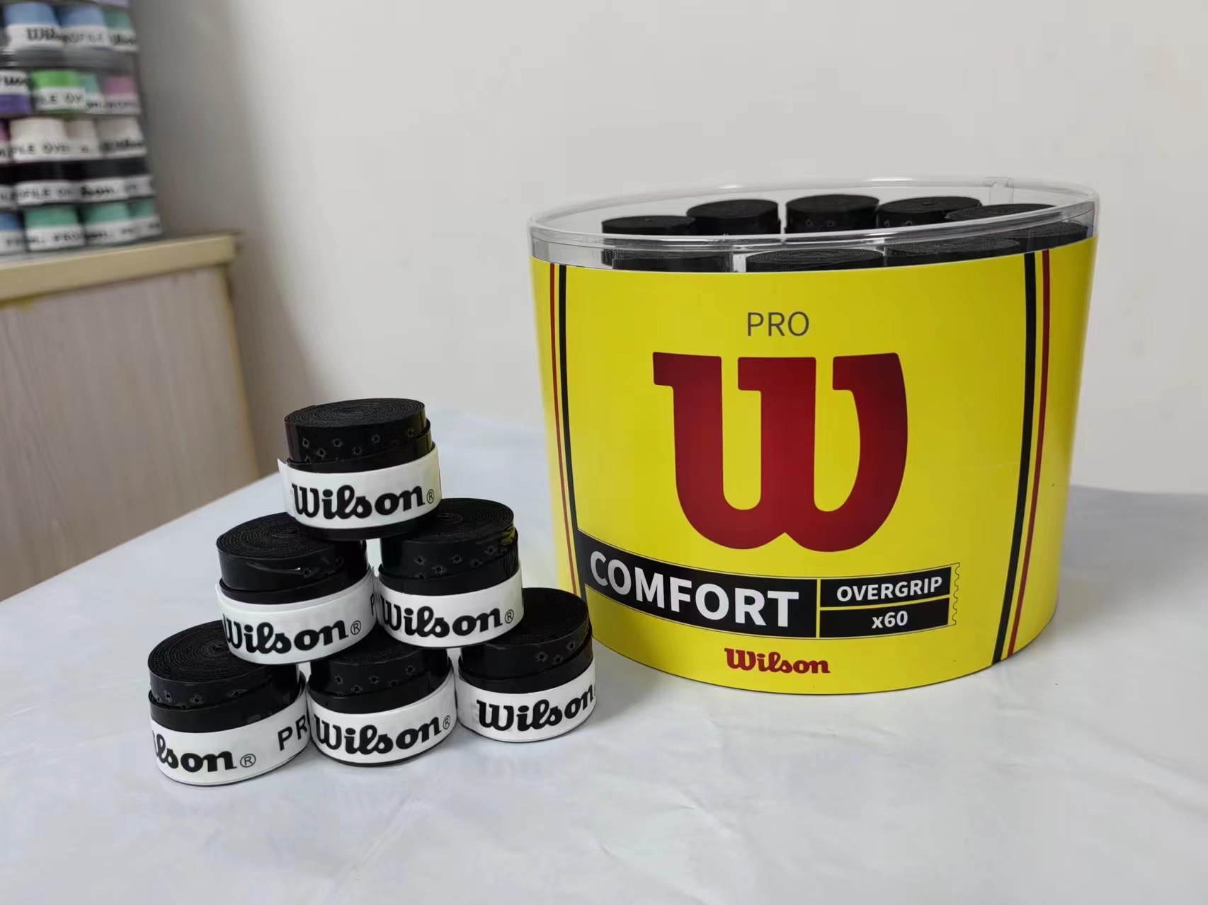 15PCS Wilson Tennis Racket Overgrip Sweat Band Absorption Grip PU Badminton Racket Handle Grip Tennis Griptape Padel Racket Grip