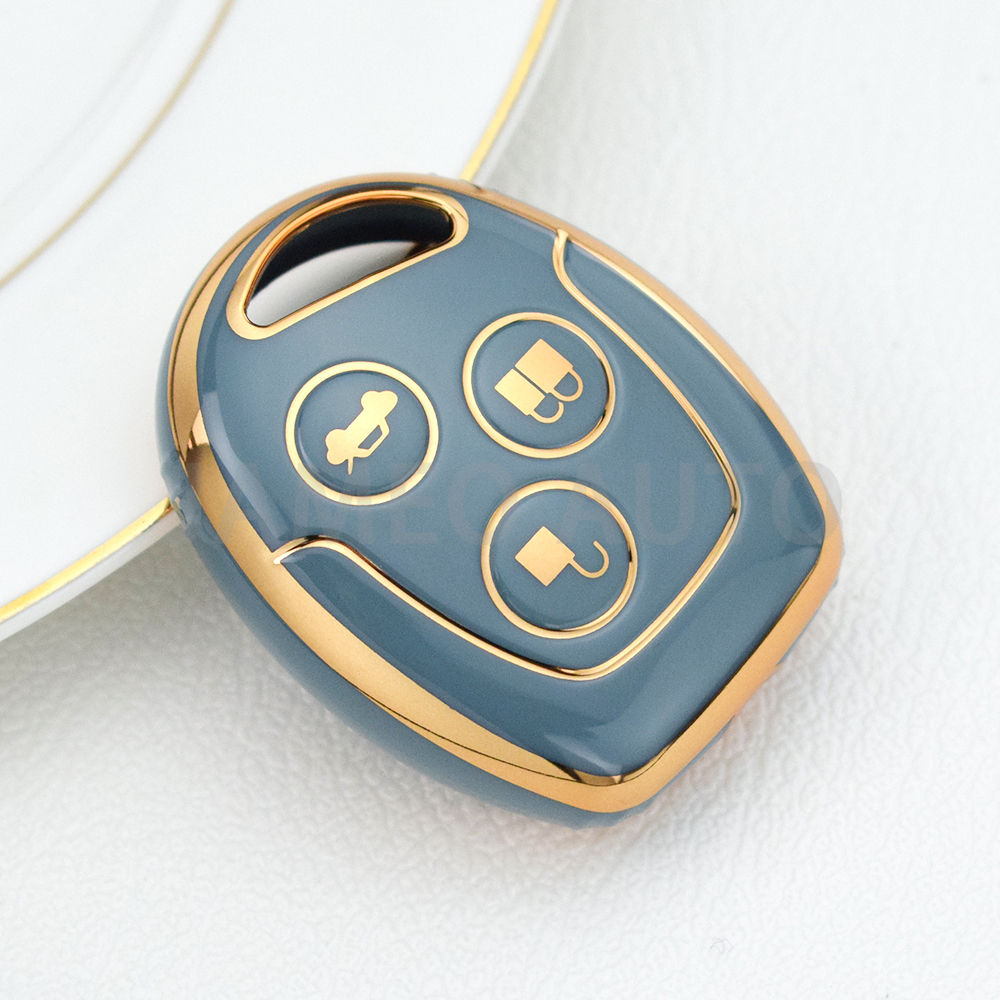 Para Ford Mondeo Focus Fusion Fiesta Galaxy Transit 2008 2006 2007 Tpu 3 botones funda para llave de coche accesorios