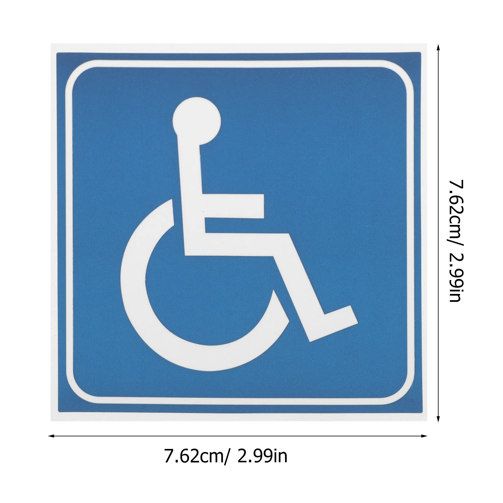 4 Blatt Behinderten-Schild, Behinderten-Rollstuhl-Aufkleber für Autofenster, Logo-Aufkleber, selbstklebendes PVC, selbstklebend