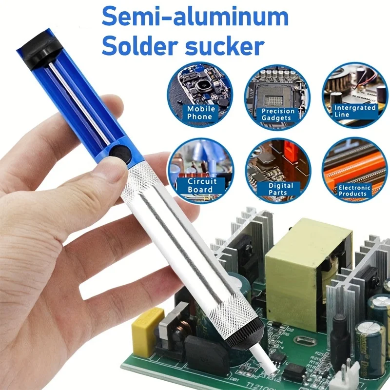 Alambre de succión de soldadura con fuerte succión y fuerte fuerza de retorno para reparación de soldadura, juego de 2,5 mm de ancho y 1,5 m de longitud