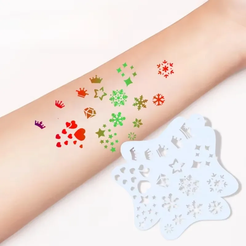 8-teiliges Gemälde-Schablonen-Set für Erwachsene und Kinder, professionelle Körperbemalung, wiederverwendbar, benutzerfreundlich, Party-Vorlagen