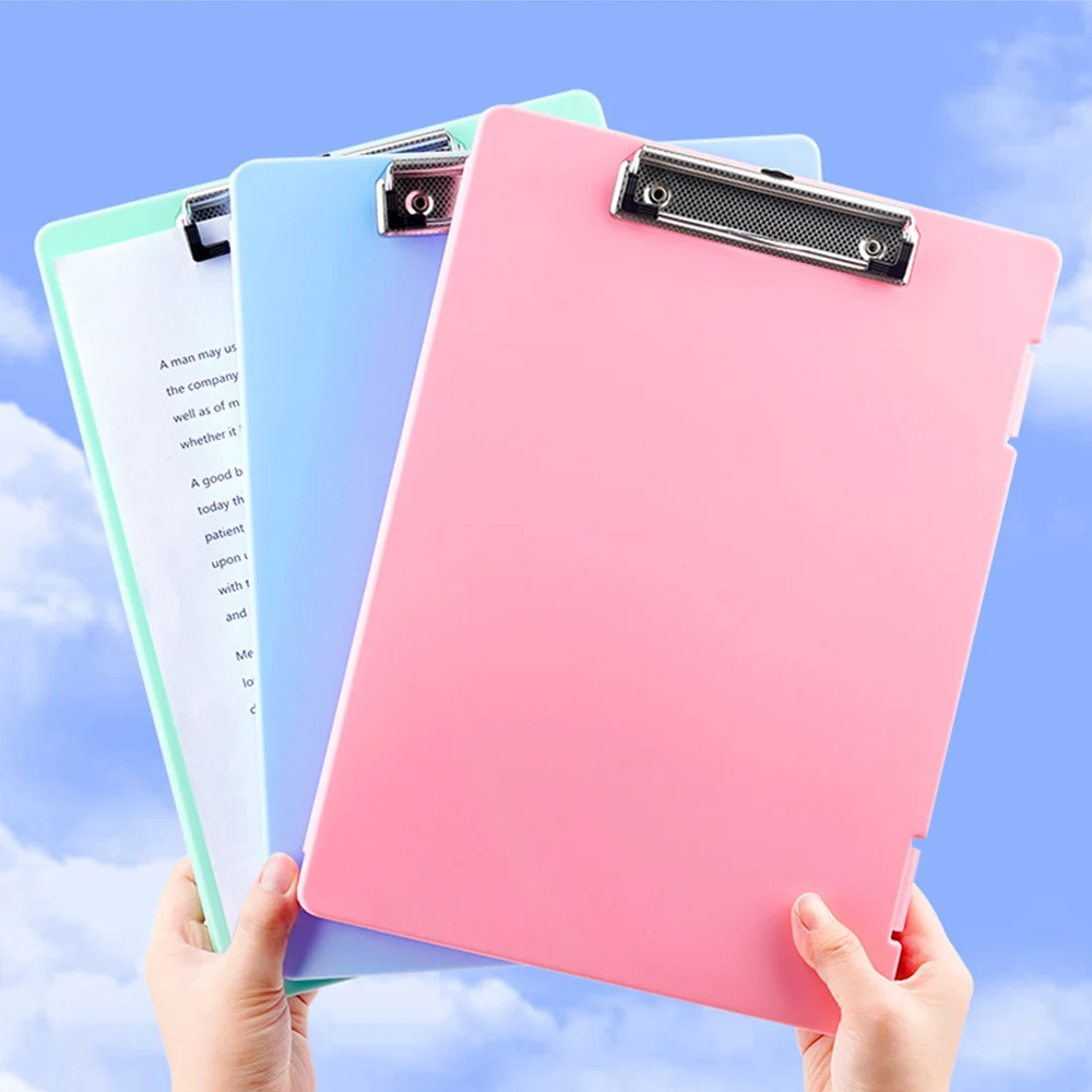 Large-Capacity A4 Clipboards File Folder Box Sturdy Plate Clip Design Multi-functional for Efficient Paper Storage for Students