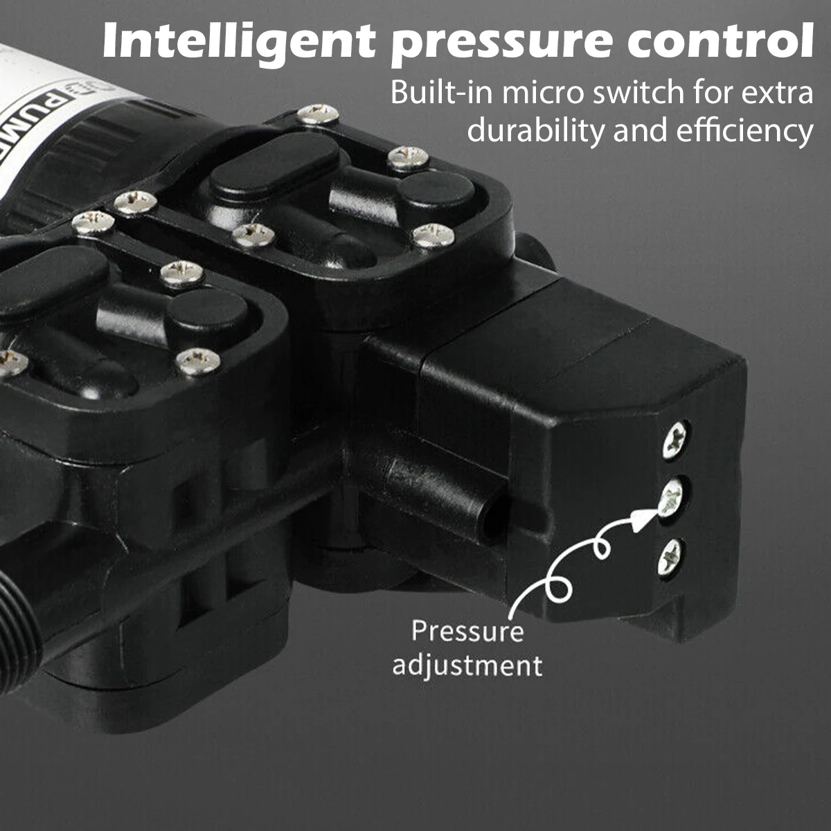 160PSI ปั๊มน้ำไดอะแฟรมแรงดันสูง12V ปั๊มน้ำแบบมัลติฟังก์ชั่นปั๊มน้ำ7.5L/นาที