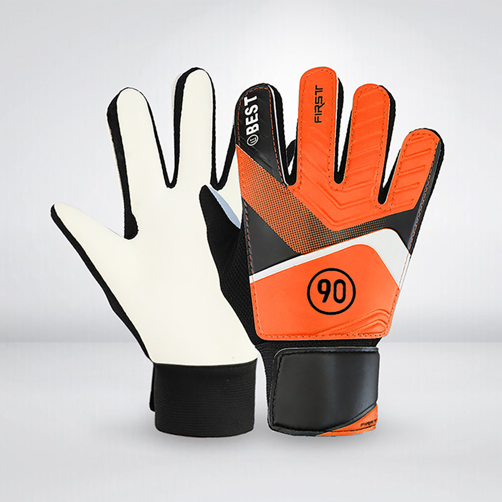 1 Paar Kinder Anti-Rutsch-Handschuh Torwart Handschuhe Fingers chutz Tor verdickte Latex-Fußball handschuhe