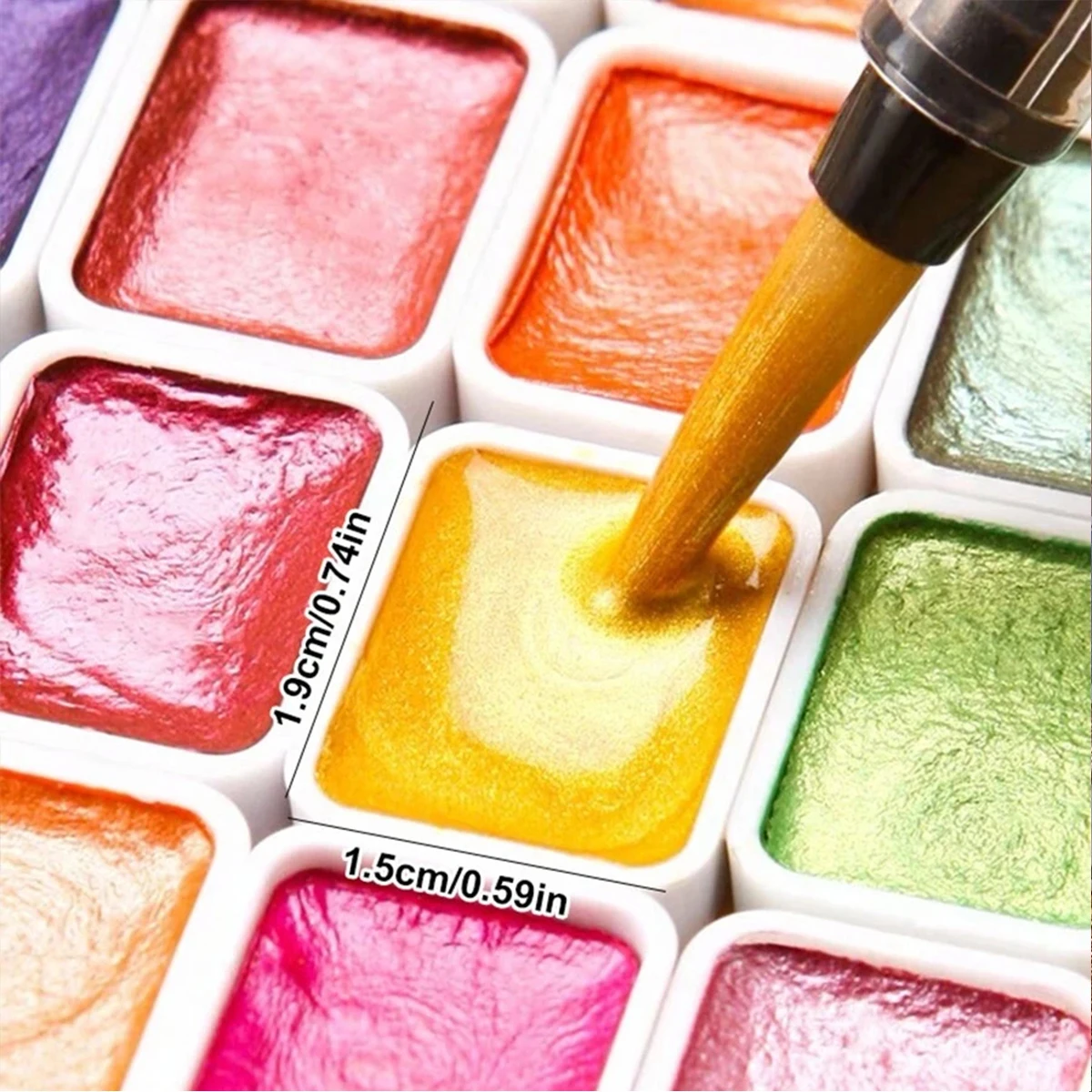 20/36/98 colori pittura ad acquerello perlescente-sparkle intenso solidità leggera set di colori ad acquerello metallizzato pigmenti solidi glitterati