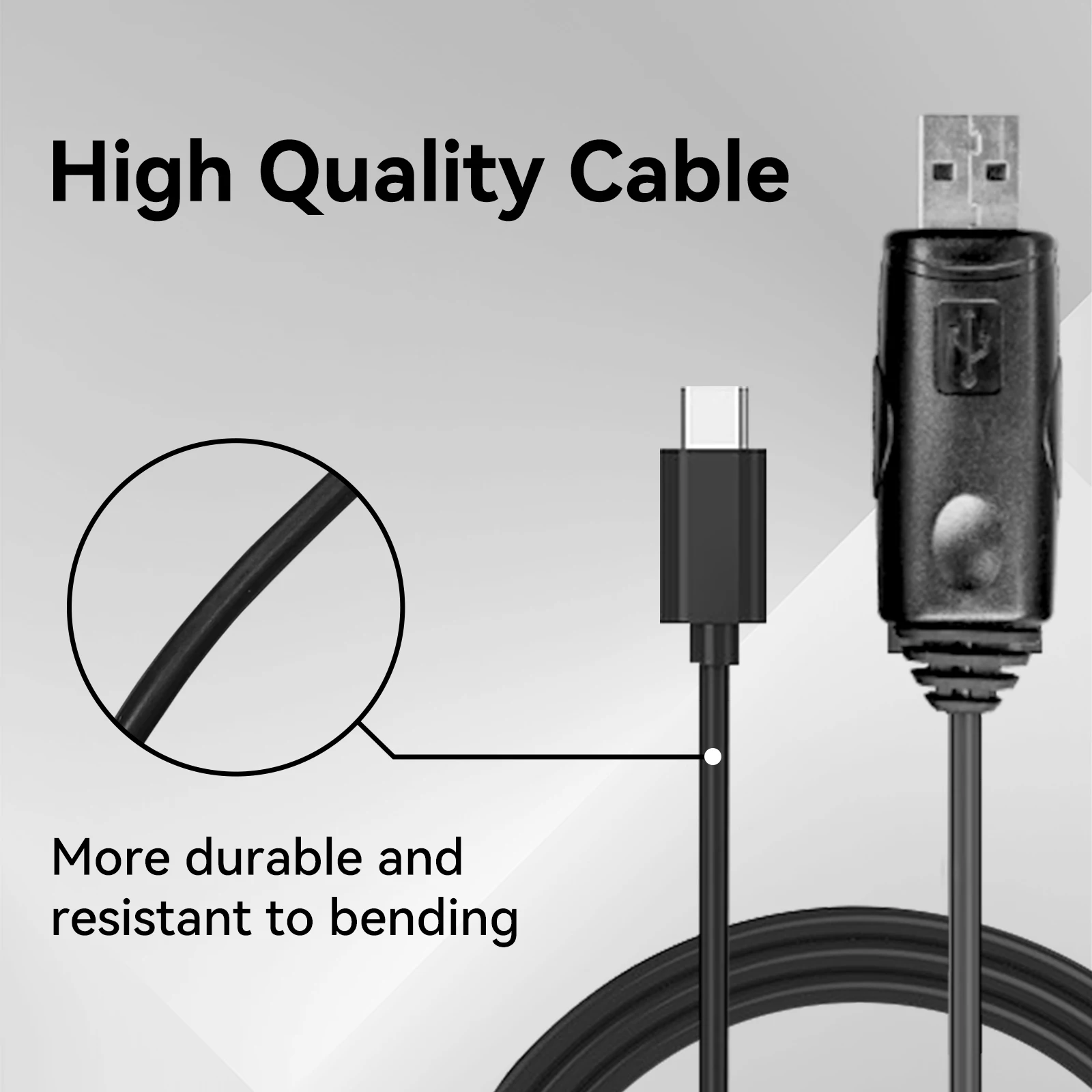 Radtel cabo de programação usb tipo c interface para radtel RT-880 RT-880G RT-6D UV-98 plus r5000 r6000 rádio amador walkie talkie