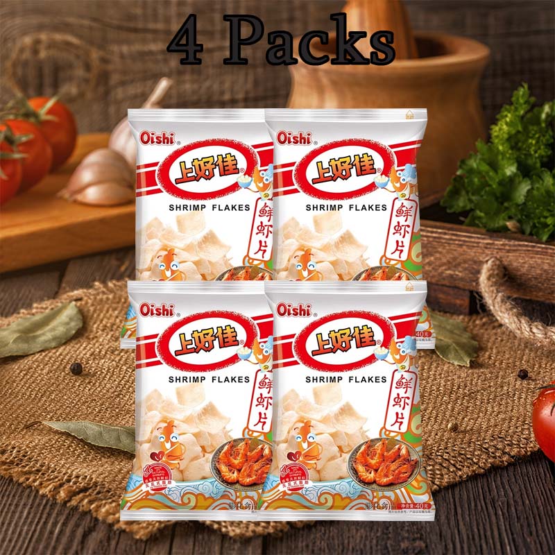OISHI Shrimp Crisps 1.41oz(40g)*4packs