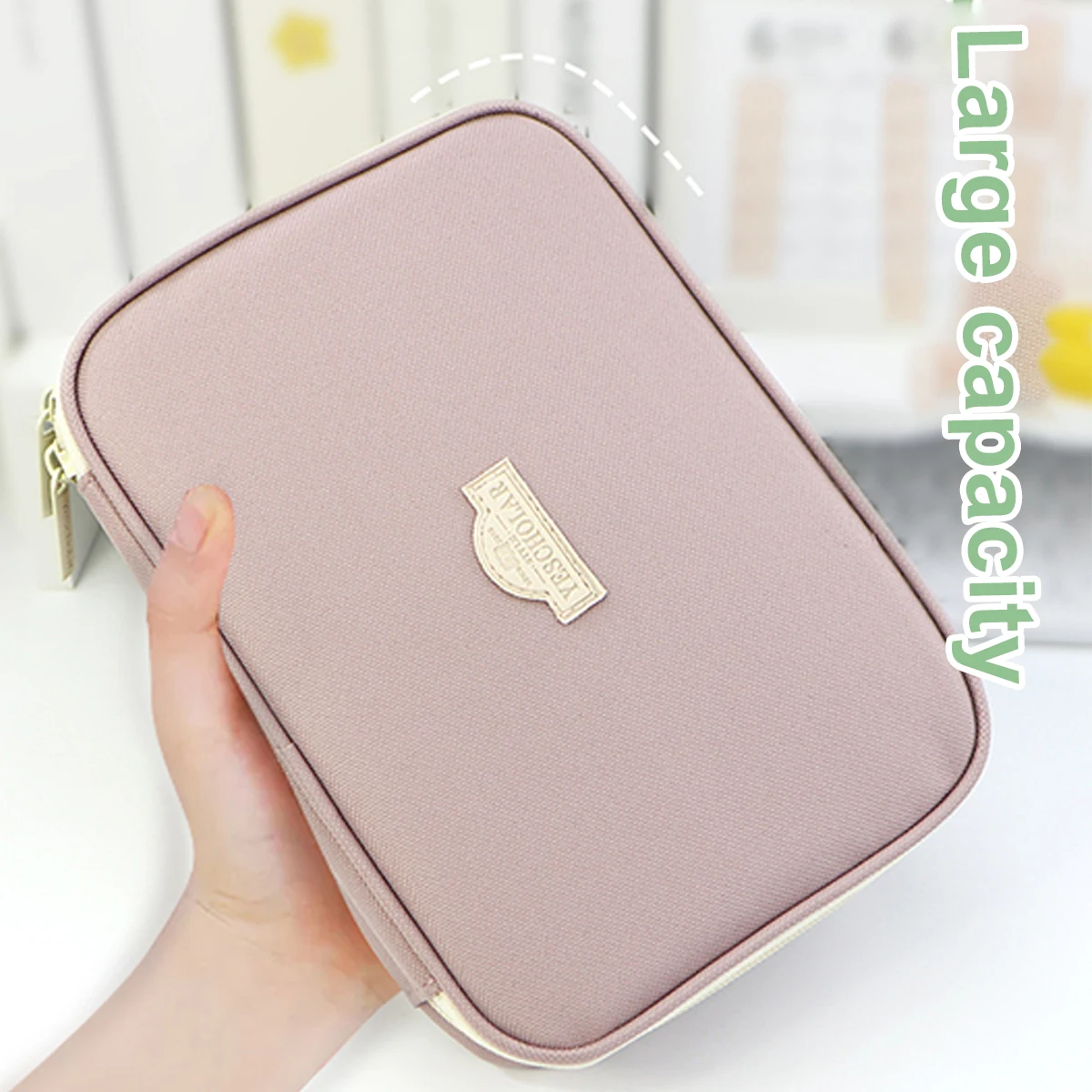 Schlichtes Federmäppchen, Federmäppchen mit großem Fassungsvermögen, kleine Aufbewahrungstasche, Schüler-Briefpapier-Organizer für die Schulanfangssaison