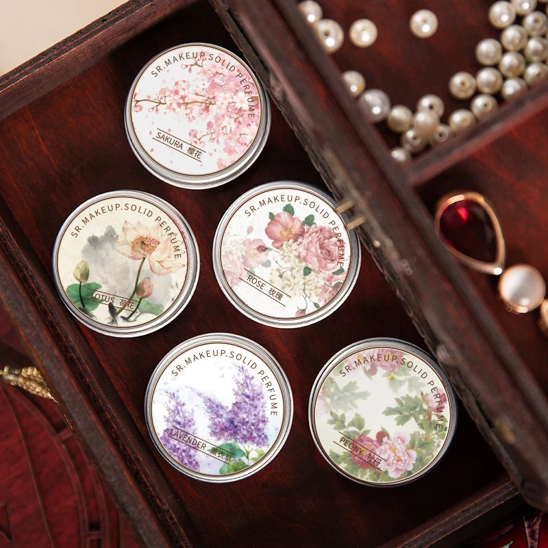Perfume sólido para mujer, bálsamo sólido portátil, fragancias duraderas, Perfumes sólidos frescos y elegantes para mujer, desodorante aromático corporal