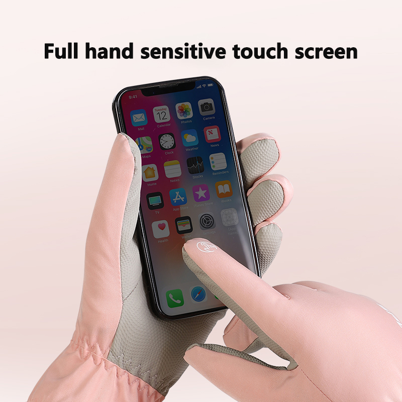 Inverno casal luvas de esqui engrossado luvas térmicas ajustável perto antiderrapante tela de toque impermeável à prova de frio