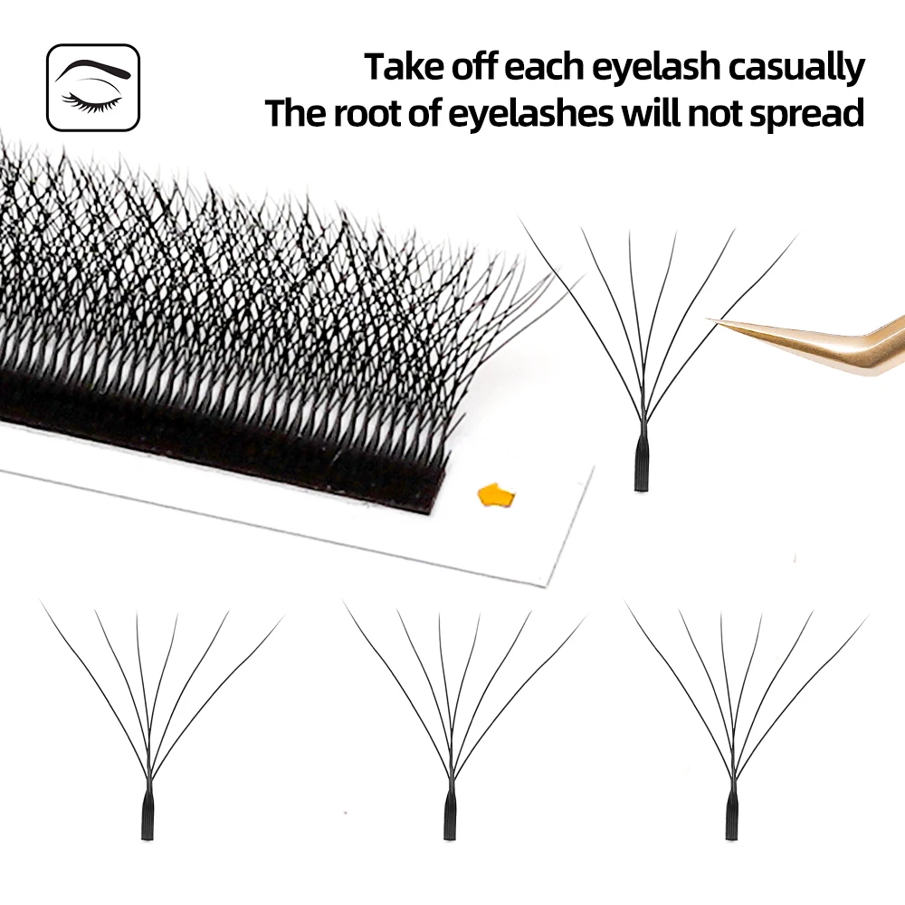 LAIYANUO W Shaped Bloom 2D 3D 4D 5D 6D 7D 8D Automatic Flowering Premade Fans Eyelashes Extensions Natural yy Individual Lashes